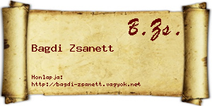 Bagdi Zsanett névjegykártya